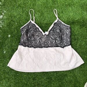 Y2K pale pink lace cami top🎀plus size